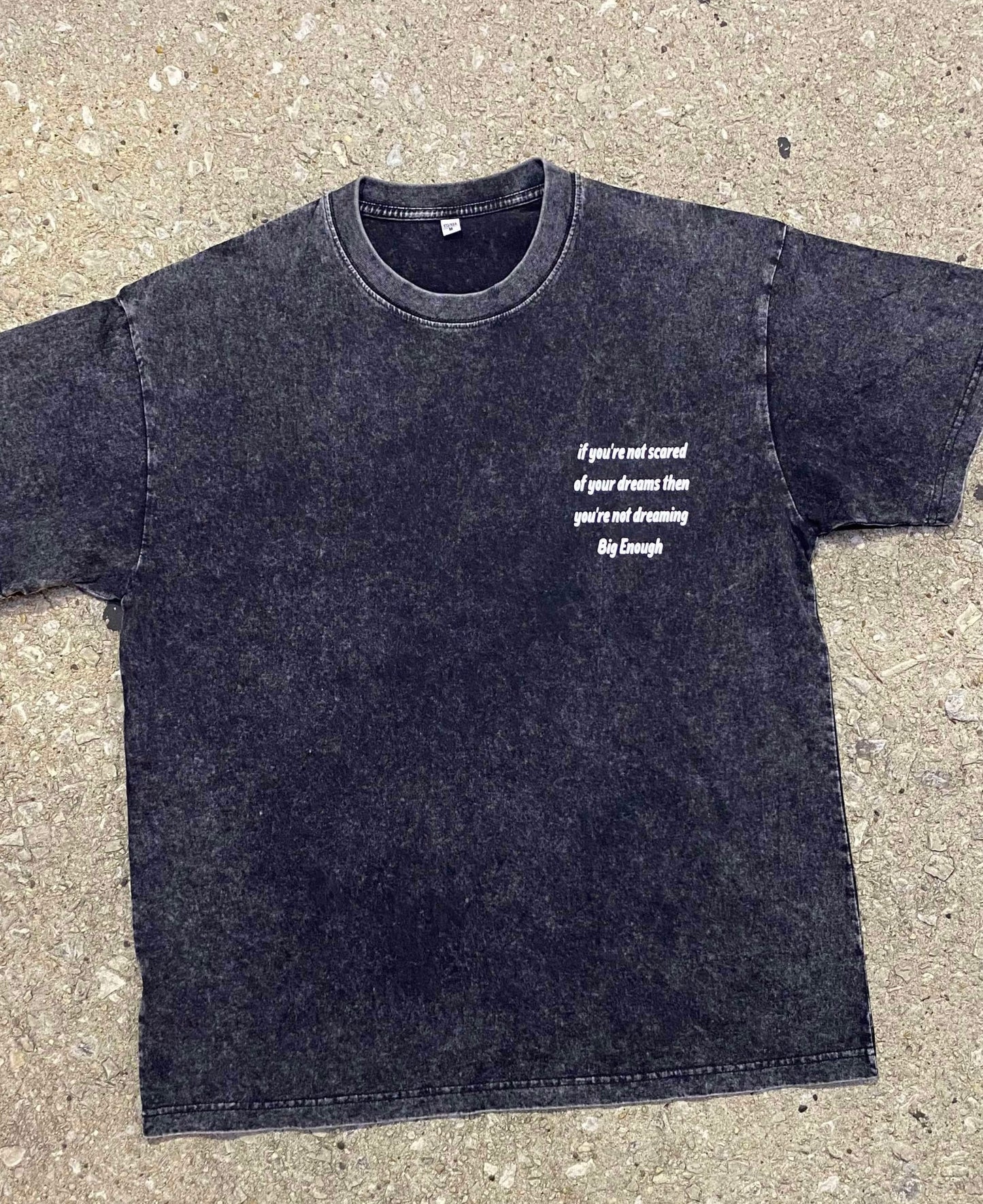 Black OS Acid Washed T-Shirt